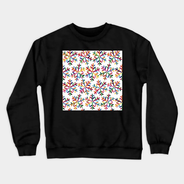 Colorful Snowflakes I Crewneck Sweatshirt by colorofmagic